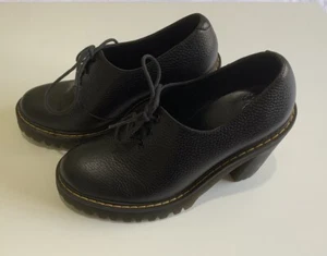 DR MARTENS - Women’s Black Leather Heeled Salome Shoes UK 5 / EUR 38 - Picture 1 of 12