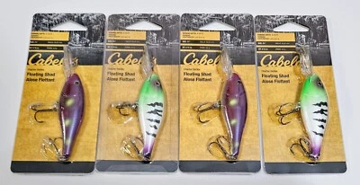(Set of 4) Cabela's Charter Series Floating Shad Crankbaits 5/16 oz 2-3/4" New - Image 1 of 4
