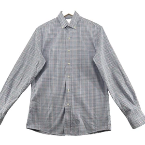 Tommy Hilfiger Men's Size 15.5-34/35 White Check Cotton Long Sleeve Dress Shirt - Picture 1 of 9
