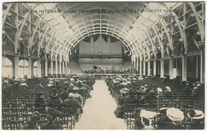 IRISH INTERNATIONAL EXHIBITION, DUBLIN 1907, CONCERT HALL - Postcard - Foto 1 di 2