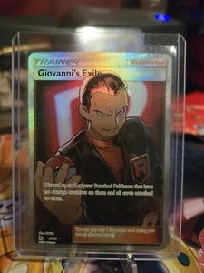 Giovanni's Exile 67/68 Hidden Fates Full Art Trainer Pokemon Card Team Rocket 🔥 - Picture 1 of 2