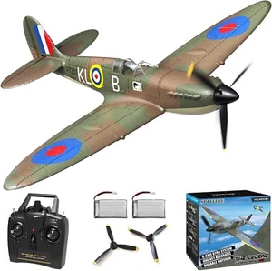 VOLANTEXRC 4 Channel RC Airplane Spitfire 400mm Wingspan Fixed Wing One Touch - Picture 1 of 8