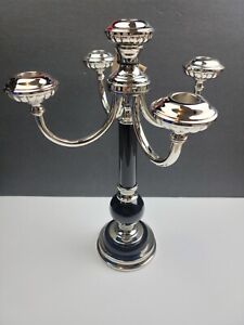 Uttermost Black/Silver 5 Candle Tabletop Candelabra - NWT (HTF)