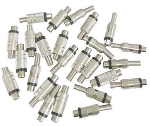 10PK Solder Type RCA Phone Jack Metal Handle Connectors Adapter with Spring - Picture 1 of 2