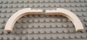 LEGO Lot of 2 White 1x6x3 1/3 Decorative Arch Brick Pieces - Picture 1 of 1
