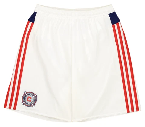 adidas Men's MLS Chicago Fire Adizero Team Athletic Shorts, White Cover