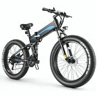 Fat Tire Electric Bike, 26'' 500W Folding Bicycles 21-Speed City Mountain Ebike*