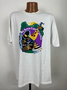 1998 Capital Jazz Fest T-Shirt XL Columbia Maryland Music Art Saxaphone VTG 90s - Picture 1 of 18