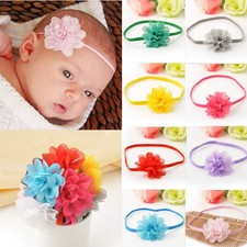 10Pcs Kids Baby Infant Toddler Flower Headband Chiffon Hair Band Accessories