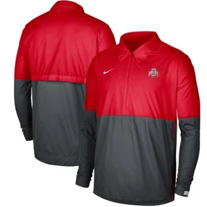 Nike Ohio State Buckeyes Half-Zip Lightweight Coaches Jacket Sz S (CQ5119-657) - Picture 1 of 4
