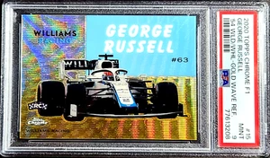 2020 Topps Chrome F1 #/50 Gold Wave Refractor George Russell World Wheels PSA 9 - Picture 1 of 5
