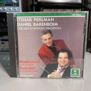 Mendelssohn & Prokofiev:  Itzhak Perlman Daniel Barenboim Chicago Sym 1993 Erato - Picture 1 of 5