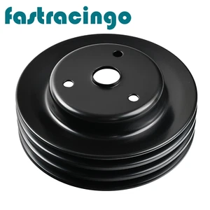 For Chevy SBC 262 350 400 LWP Long Water Pump Triple-Groove Crankshaft Pulley - Picture 1 of 5