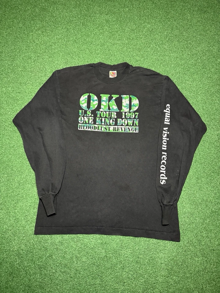 Camiseta de manga larga One King Down Equal Vision Records Albany Hardcore Lrg años 90 Foto 1 de 4