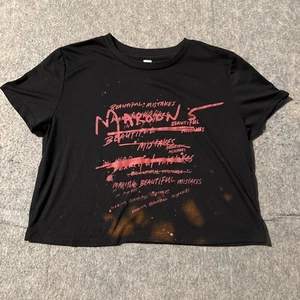 Maroon 5 Beautiful Mistakes Crop Top T Shirt Women’s Small Black Short Sleeves - Picture 1 of 6