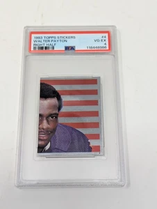 1983 Topps Sticker Football #4 Walter Payton Right Half HOF PSA 4 - Bild 1 von 2