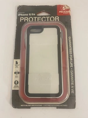 Funda Protectora Pelican para Apple iPhone 6/6s Plus - Gris con Borde Negro Foto 1 de 4