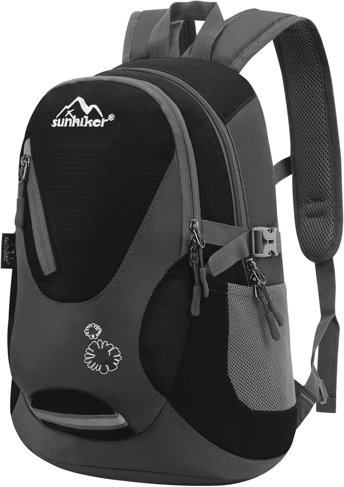 Sunhiker Small Cycling Hiking Backpack Water Resistant Travel 20 25l Black