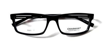 MARCOS DE GAFAS CHARMANT CH10776 BK NEGROS UNISEX AUTÉNTICOS BORDE COMPLETO 56-17-145 Foto 1 de 4