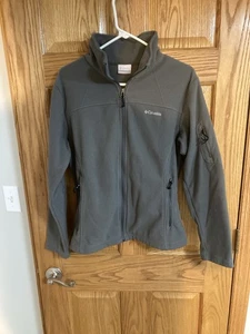 Columbia Softshell Fleece grau Jacke durchgehender Reißverschluss mit Taschen Herren Größe Large - Bild 1 von 5