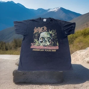 SLAYER South of Heaven "American Tour 1989" Shirt Large Vintage Hanes Tagged - Picture 1 of 24