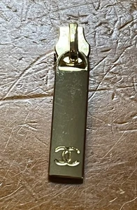 CHANEL Gold Tone Zipper Pull Replacement Repairs Hardware - Picture 1 of 4