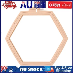 Hexagon Embroidery Hoops Cross Stitch Hoop for Quilting Stitching (Light Pink) N - Picture 1 of 8