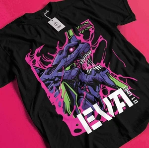 Camiseta Neon Genesis Evangelion Eva Unit 01 Camisa Anime Negra Japonesa Todas las Tallas - Imagen 1 de 5