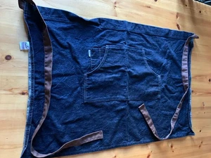 Russums Dark Blue Denim Chef`s Apron - Picture 1 of 4