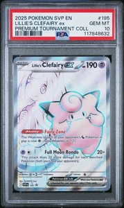 PSA 10 Lillie’s Clefairy Ex 2025 Pokémon SVP EN PREMIUM TOURNAMENT COLL. - Foto 1 di 3