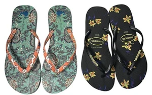 Havaianas and Vera Bradley Womens Flip-Flops Lot - Floral Prints 9/10 US - Picture 1 of 10