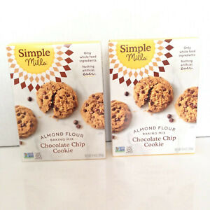 Simple Mills Almond Flour Chocolate Chip Cookie Mix  2 Boxes 9.4 Oz BB 10/21