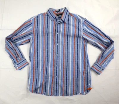 Sean John Men's XL Tailored Fit Paisley Print Button Up Long Sleeve Stripe Shirt - Image 1 of 4