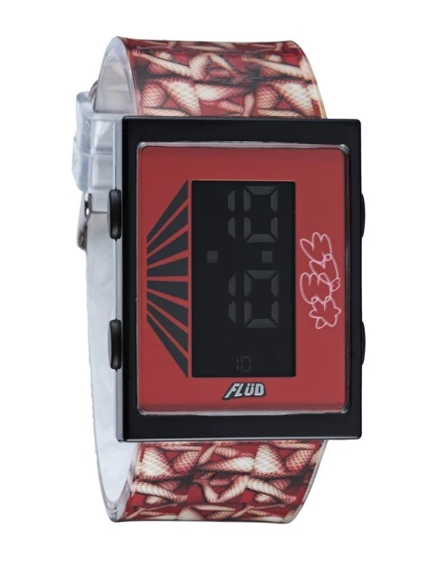 Reloj Yonehara Yasumasa X Flud Rojo Digital LCD Cartucho Patas Mujer Nuevo en Caja Foto 1 de 1