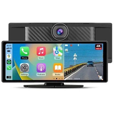4K 10.26Zoll Wireless Apple Carplay Android Auto Display Vorne Rückfahrkamera DE - Bild 1 von 4