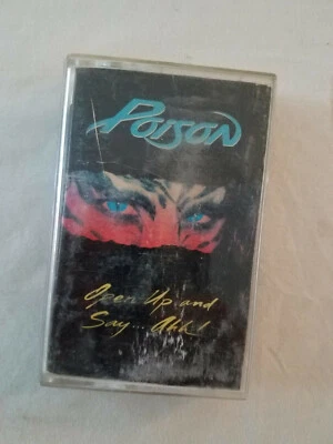 Poison "Open Up and Say... Ahh!" Cassette Tape (Enigma Records) - Image 1 of 4