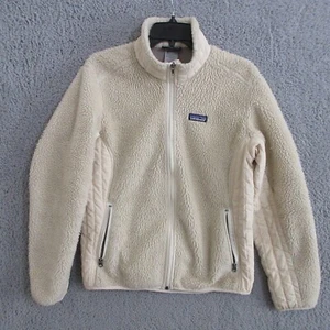 Vintage Patagonia Fleecejacke Damen Large Natur Beige Full Zip Retro Flor - Bild 1 von 17