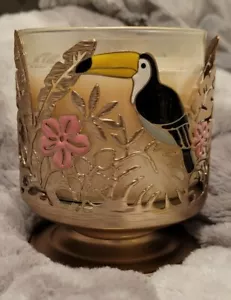 Pedestal tucán tropical Bath & Body Works soporte para velas de 3 mecha 🙂 ️ Línea de resorte - Imagen 1 de 2
