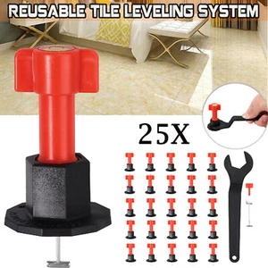 25 Reusable Tile Leveling System Anti-Lippage Positioning T-Lock Locator Spacers - Picture 1 of 1