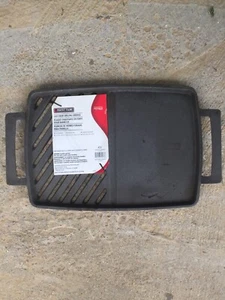 Perfect Flame Seasoned Cast Iron Griddle Pan w Handles PN 177422 New Ships Fast - Picture 1 of 4