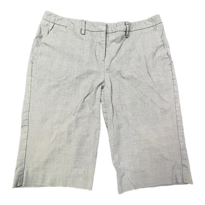 New York And Co Shorts Womens 2 Gray Chino Bermuda Stretch Geometric 29x11.5 - Image 1 of 4