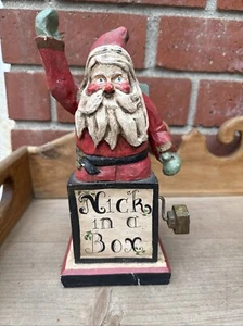 Vintage HOUSE OF HATTEN Denise Calla Nick In A Box Santa 1988 Christmas Decor - Picture 1 of 16