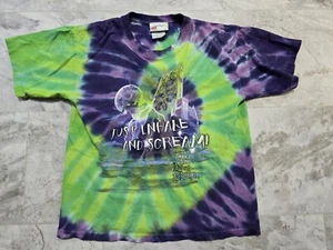 Vintage Disney World Tower of Terror Just Inhale And Scream Tie Dye Youth Sz M - Picture 1 of 5