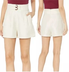 Joie Brenton Shorts Women’s Size Small Linen Coastal High Waisted Buckle EUC - Picture 1 of 8