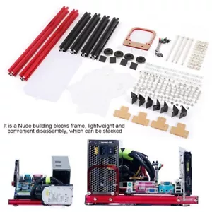DIY Mini Open Aluminum Alloy Frame M-ATX Motherboard PC Computer Case Set Kits - Picture 1 of 11