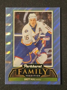 21-22 Parkhurst Brett Hull Family Tradition Blue Variant π¨π¨π¨ St. Louis Blues - Picture 1 of 2