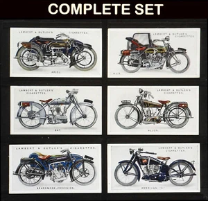 LAMBERT & BUTLER MOTOR CYCLES CIGARETTE CARD 1923 COMPLETE SET 50 GOOD CONDITION - Picture 1 of 9