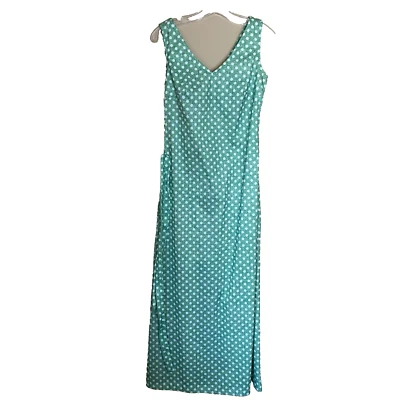 Vestido sem marca com jaqueta tamanho 10 verde bolinhas vintage 2 peças - Imagem 1 de 4