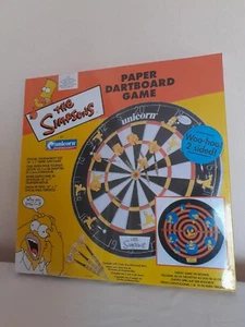 NEW & VERY RARE UNICORN SIMPSONS PAPER DARTBOARD GAME 18"x1"-BOXED & CELLOPHANE! - Picture 1 of 8
