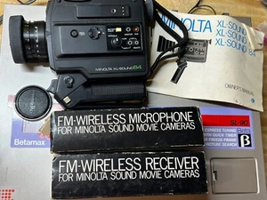 Cámara de película Minolta XL-Sound64 Super 8 como está sin probar con receptor y micrófono - Imagen 1 de 19